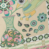 Set of Two 16" X 16" Beige and Pink Peacock Blown Seam Floral Indoor Outdoor Throw Pillow