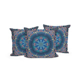 Set of Three 16" Gray and White Elephant Abstract Indoor Outdoor Throw with No Decorative Additions