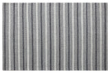 9' x 12' Gray Wool Striped Hand Woven Area Rug