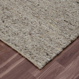 8' x 10' Gray Wool Hand Woven Area Rug