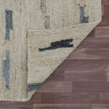 9' x 12' Blue Wool Abstract Hand Woven Area Rug