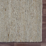8' x 10' White Wool Hand Woven Area Rug