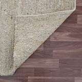 8' x 10' White Wool Hand Woven Area Rug