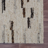 8' x 10' Brown Wool Abstract Hand Woven Area Rug