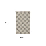 8' x 10' Brown Wool Abstract Hand Woven Area Rug