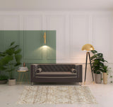 5' x 8' Brown Trellis Hand Woven Area Rug