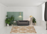 8' x 10' Brown Geometric Hand Woven Area Rug
