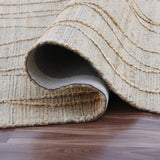 5' x 8' Brown Abstract Hand Woven Area Rug