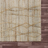 5' x 8' Brown Abstract Hand Woven Area Rug