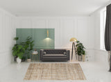8' x 10' Brown Abstract Hand Woven Area Rug