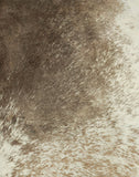 6' x 7' Brown and White Cowhide Hand Knotted Area Rug
