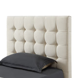 Navy Blue Solid Wood Full Tufted Upholstered Velvet Bed