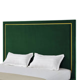 Pink Solid Wood King Tufted Upholstered Velvet Bed with Nailhead Trim