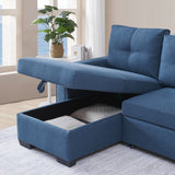 92" Beige Polyester Blend and Black Convertible Futon Sleeper Sofa