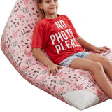 35" Pink Microfiber Specialty Princess Pouf Cover