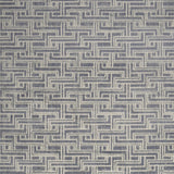 9' x 12' Blue Geometric Distressed Area Rug