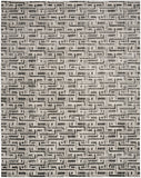 9' x 12' Gray Geometric Distressed Area Rug
