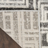 8' x 10' Gray Geometric Distressed Area Rug