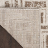 5' x 7' Brown Geometric Distressed Area Rug