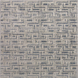 5' x 7' Gray Geometric Distressed Area Rug