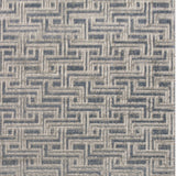 4' x 6' Blue Geometric Distressed Area Rug