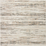 4' x 6' Cream Abstract Distressed Area Rug