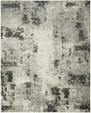 4' x 6' Cream Abstract Distressed Area Rug