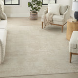 8' x 10' Cream Abstract Area Rug
