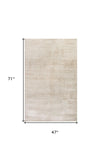 4' x 6' Cream Abstract Area Rug