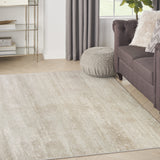 4' x 6' Cream Abstract Area Rug