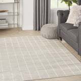 5' x 7' Gray Geometric Area Rug