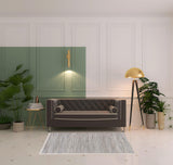 4' x 6' Gray Geometric Area Rug