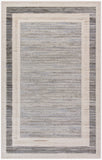 4' x 6' Gray Geometric Area Rug