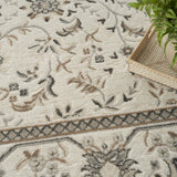 4' x 6' Gray Geometric Area Rug