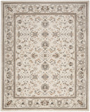 8' x 10' Cream Floral Distressed Area Rug