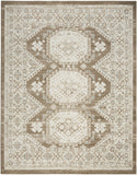 9' x 12' Brown Geometric Distressed Area Rug