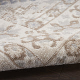 9' x 12' Brown Geometric Distressed Area Rug