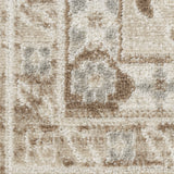 8' x 10' Brown Geometric Distressed Area Rug