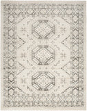 8' x 10' Gray Geometric Distressed Area Rug