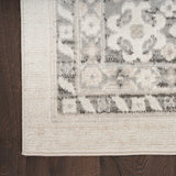 8' x 10' Gray Geometric Distressed Area Rug