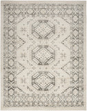 5' x 7' Gray Geometric Distressed Area Rug