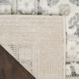 5' x 7' Gray Geometric Distressed Area Rug