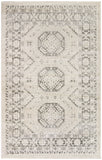 4' x 6' Gray Geometric Distressed Area Rug