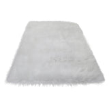 5' x 7' White Sheepskin Washable Area Rug