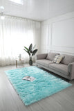 5' x 7' Turquoise Sheepskin Washable Area Rug