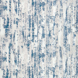 5' x 8' Navy Blue Abstract Washable Non Skid Area Rug