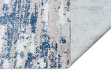 8' x 11' Navy Blue Abstract Washable Non Skid Area Rug
