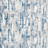 8' x 11' Navy Blue Abstract Washable Non Skid Area Rug