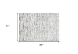 10' White Abstract Washable Non Skid Area Rug