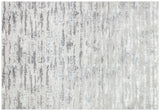 10' Gray and Silver Abstract Washable Non Skid Runner Area Rug